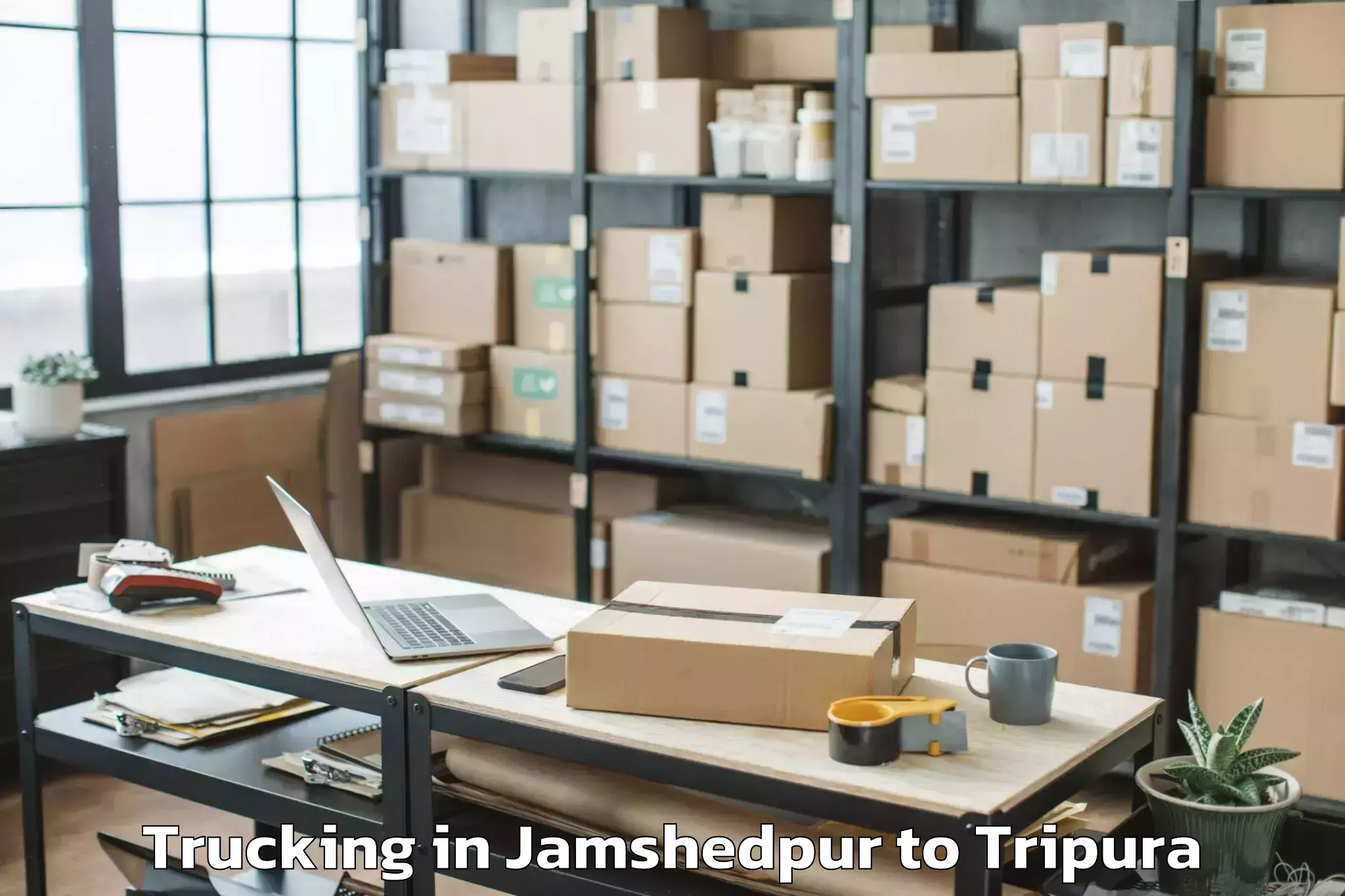 Trusted Jamshedpur to Amarpur Gomati Trucking